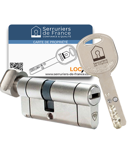 Cylindre européen autocassant Locxis Serruriers de France® - 3 clés brevetées